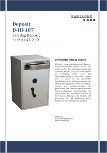 Deposit D-III-107 nach 1143-2